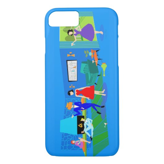 Atomic Palm Springs Cocktail Party iPhone Case (Achterkant)