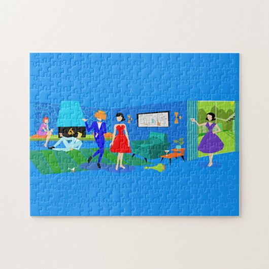 Atomic Palm Springs Cocktail Party Puzzle Legpuzzel (Horizontaal)