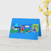 Atomic Palm Springs Cocktail Party Uitnodiging (Gele Bloem)