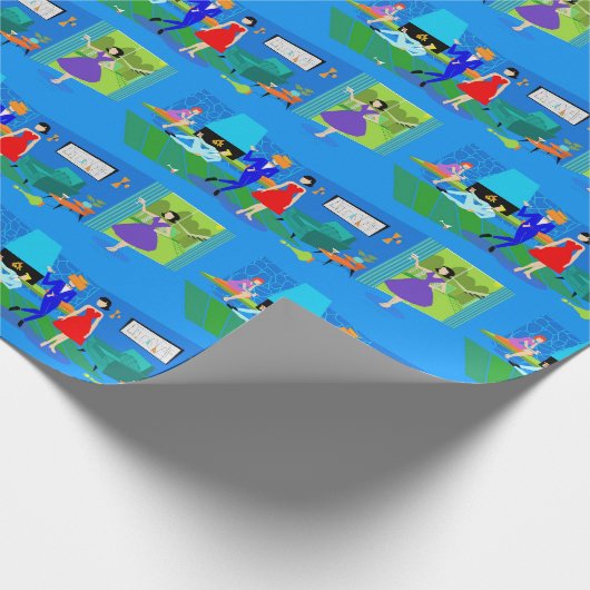 Atomic Palm Springs Cocktail Party Wrapping Paper Cadeaupapier (Hoek)
