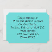 Atomic Palm Springs Stewardess Party Invitation Kaart (Achterkant)