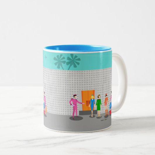 Atomic Palm Springs Stewardess Party Mok (Voorkant rechts)