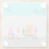 Atomic Palm Springs Stewardess Party Onderzetter (Achterkant)