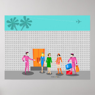 Atomic Palm Springs Stewardess Party Poster