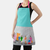 Atomic Palm Springs Stewardess Party Print Apron Schort (Insitu)