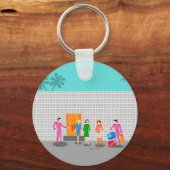 Atomic Palm Springs Stewardess Party Sleutelhanger (Voorkant)