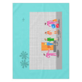 Atomic Palm Springs Stewardess Party Tablecloth Tafelkleed (Voorkant)