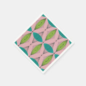Atomic Pink Ogee en Starbursts Paper Napkins Servet (Hoek)