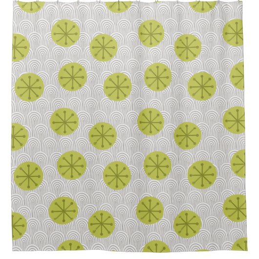 Atomic Pinwheels Douchegordijn (Voorkant)