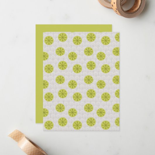 Atomic Pinwheels Notitiekaartje (Voorkant / Achterkant in situ)