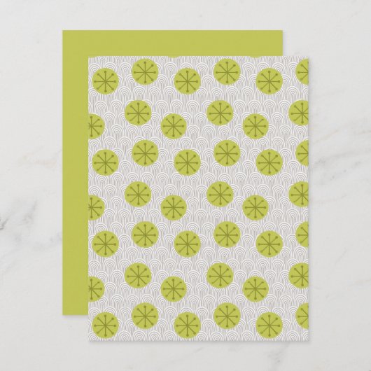 Atomic Pinwheels Notitiekaartje (Voorkant / Achterkant)