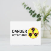 Atomic Pizza Hot en Yummy Briefkaart (Staand voorkant)