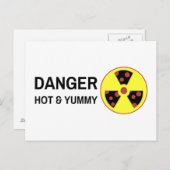 Atomic Pizza Hot en Yummy Briefkaart (Voorkant / Achterkant)