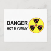 Atomic Pizza Hot en Yummy Briefkaart (Voorkant)