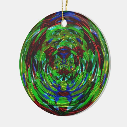Atomic Reaction Kaleidoscoop Keramisch Ornament (Links)