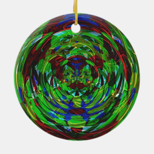 Atomic Reaction Kaleidoscoop Keramisch Ornament (Achterkant)