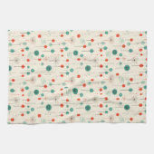 Atomic Red en Green Christmas Kitchen Towel Theedoek (Horizontaal)
