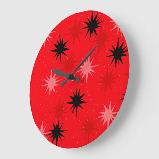 Atomic Red Starbursts Grote Klok (Hoek)