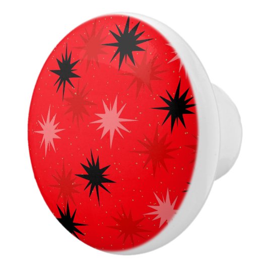 Atomic Red Starbursts keramische knop (Rechts)