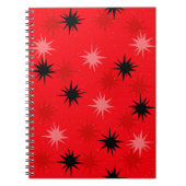 Atomic Red Starbursts Pocket Notitieboek (Voorkant)