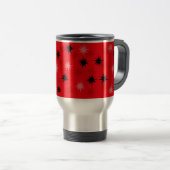 Atomic Red Starbursts Travel Mug Reisbeker (Voorkant rechts)