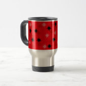 Atomic Red Starbursts Travel Mug Reisbeker (Voorkant links)