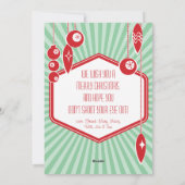 Atomic Retro Custom Flat Christmas Photo Card Feestdagenkaart (Achterkant)