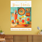 Atomic Retro Futuristic Martini Breakfast Bar Canvas Afdruk (Insitu (Woonkamer))