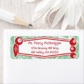 Atomic Retro Holiday Return-adreslabel Etiket (Insitu)