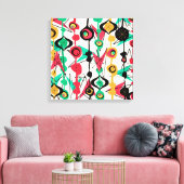Atomic Retro Shapes | Moderne kunst uit de middene Canvas Afdruk (Insitu (Woonkamer))