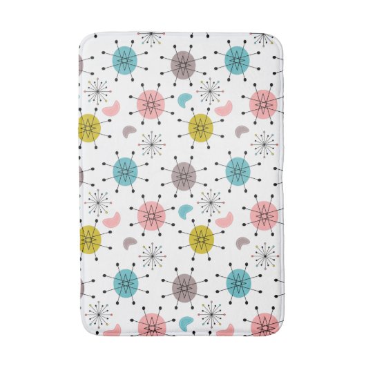 Atomic Retro Starburst Patroon Badmat (Voorkant Verticaal)