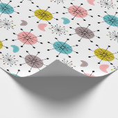 Atomic Retro Starburst Patroon Cadeaupapier (Hoek)