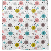 Atomic Retro Starburst Patroon Douchegordijn (Voorkant)