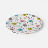 Atomic Retro Starburst Patroon Papieren Bordje (Gekanteld)