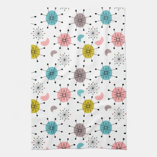 Atomic Retro Starburst Patroon Theedoek (Verticaal)