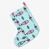 Atomic Roze & Grey Pattern kerststouwing Grote Kerstsok (Achterkant (Hangend))