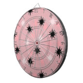Atomic roze Starbursts Dartboard Dartbord (Voorkant Rechts)