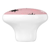 Atomic Roze Starbursts Keramische knop (Zijkant)