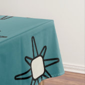 Atomic Sky Starbursts Blauwgroen Tafelkleed (Voorbeeld)