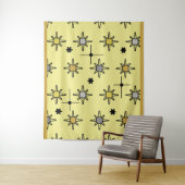Atomic Sky Starbursts Yellow Grey Wandkleed (In situ)