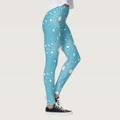 Atomic Snowflake Kerstmis midden midden midden mid Leggings (Rechts)