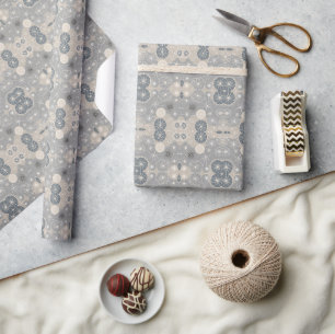 Atomic Snowflake Patroon Midcentury Winter Charm Cadeaupapier