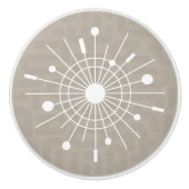 Atomic Snowflake Starburst Sputnik MCM Ceramic Kno Keramische Knop (Voorkant)