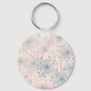 Atomic Snowflakes Retro Pink Sleutelhanger