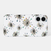 Atomic Space Age Starburst Mid-Century Modern iPhone 16 Hoesje (Achterkant horizontaal)