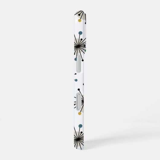 Atomic Space Age Starburst Mid-Century Modern iPhone 16 Hoesje (Rechterkant)