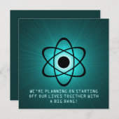 Atomic sparen de Datum nodigt, Blauwgroen uit Save The Date (Voorkant / Achterkant)