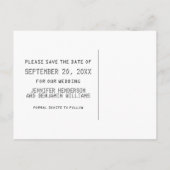 Atomic sparen het Briefkaart van de Datum, Grijs (Achterkant)