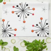 Atomic Sphere Star Burst Retro Patern Theedoek (Gevouwen)