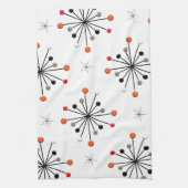 Atomic Sphere Star Burst Retro Patern Theedoek (Verticaal)